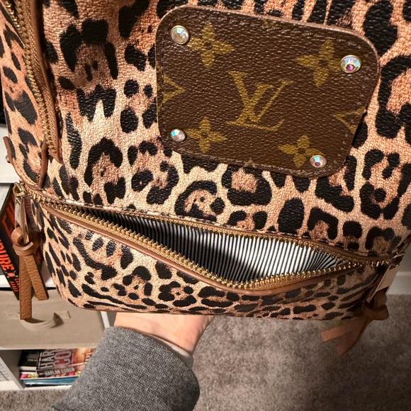 Tan and Brown Leopard Backpack main image 4